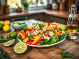 Salada Tropical de Atum Low Carb