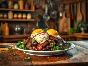 Ovo à Brasileira com Carne Suculenta