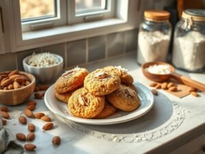 Biscoitos Crocantes de Amêndoas e Coco