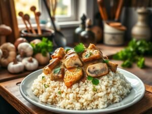 Estrogonofe de Frango Low Carb para Crianças