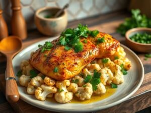 Receita Low Carb para Micro-ondas: Frango à Brasileira com Couve-Flor