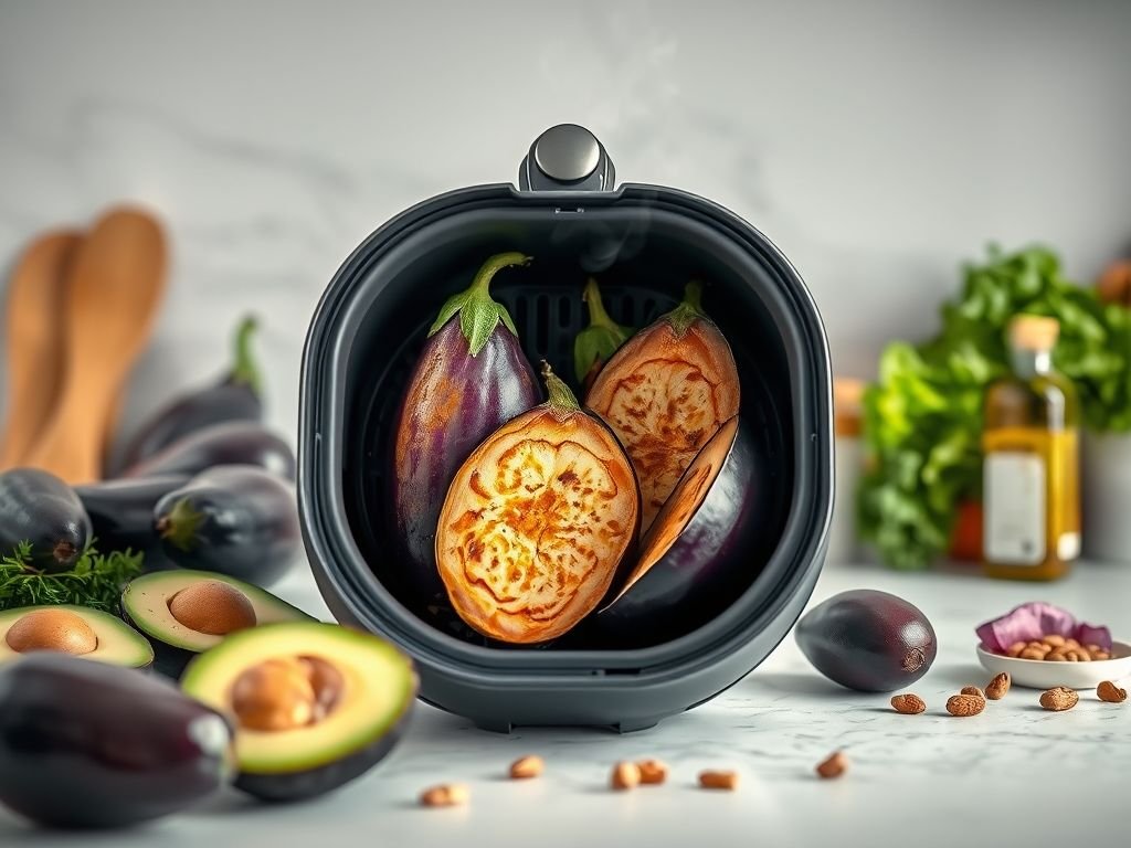 Berinjela low carb na airfryer