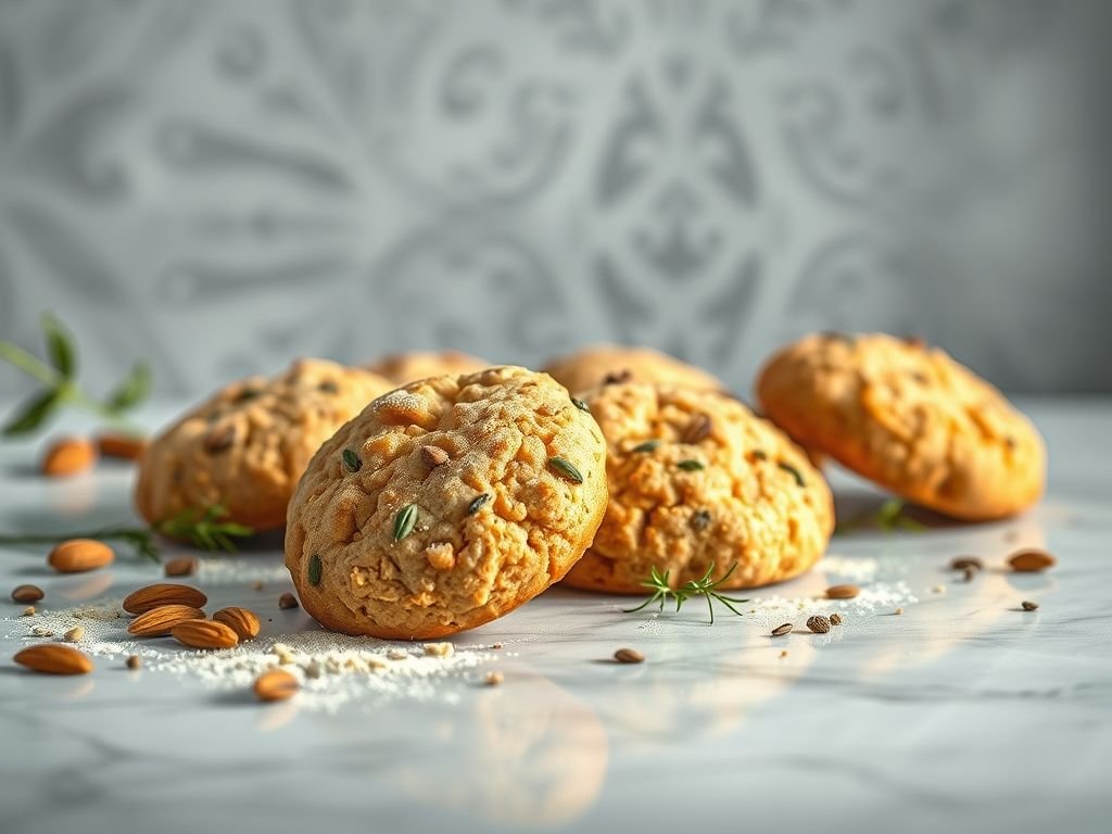 Biscoitos low carb salgado