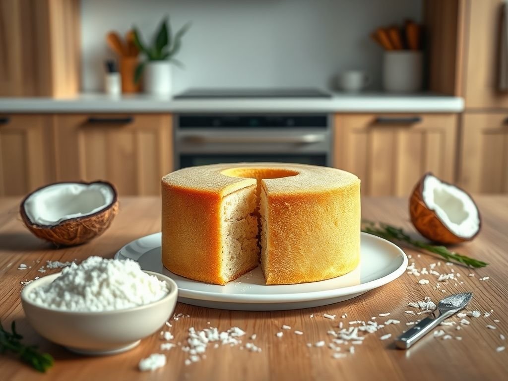 Bolo com farinha de coco low carb