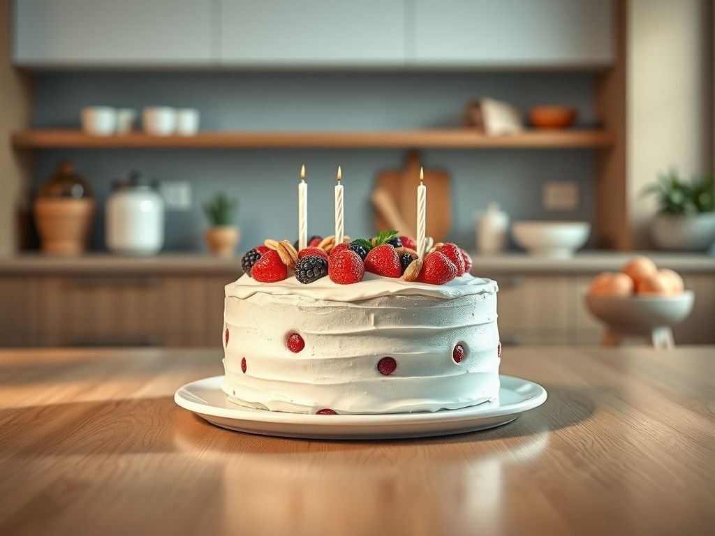 Bolo de aniversário low carb