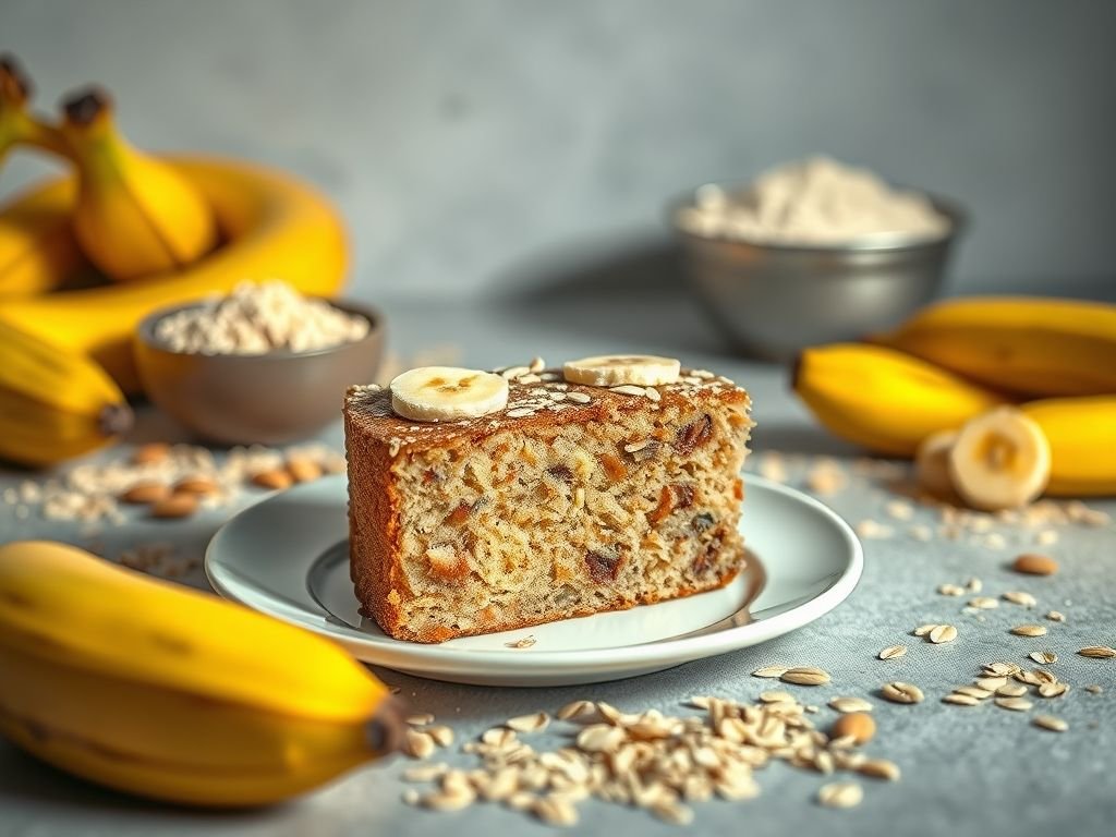 Bolo de banana com aveia low carb