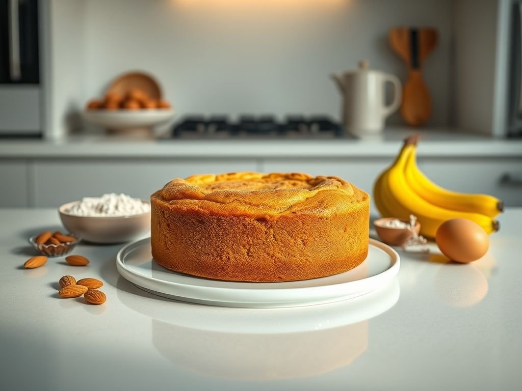 Bolo de banana low carb 3 ingredientes