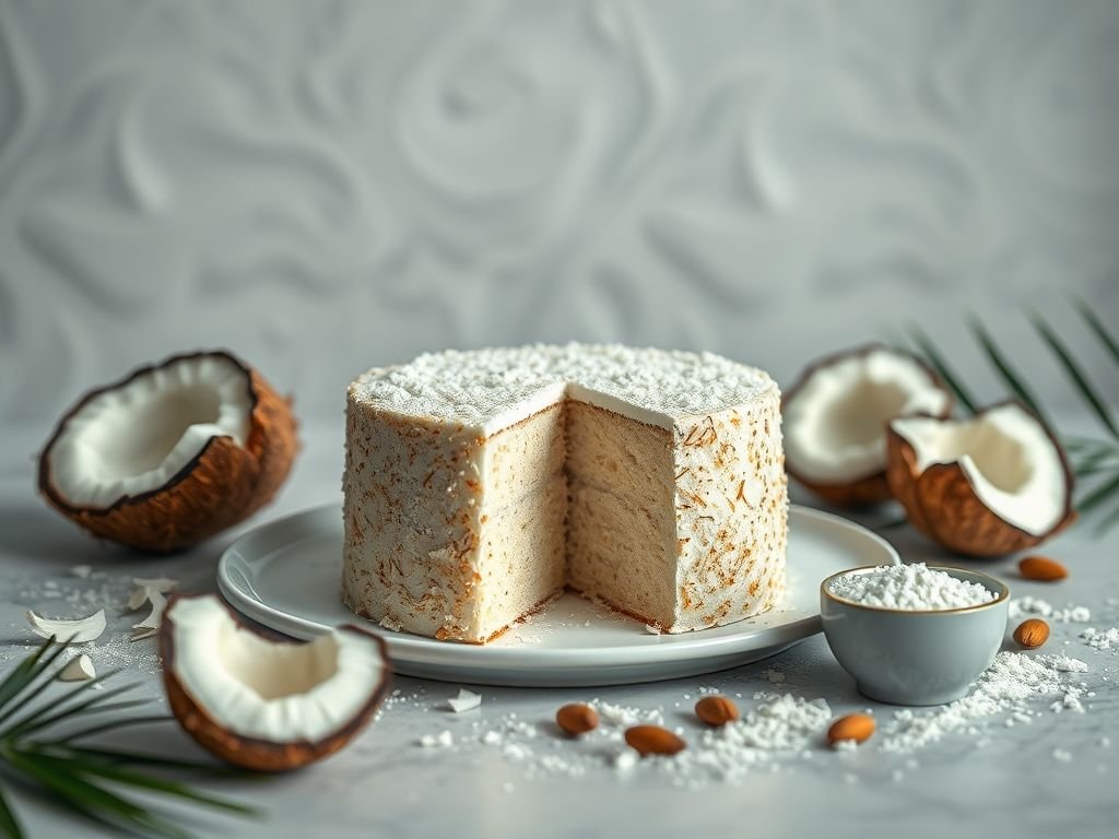 Bolo de coco low carb sem farinha