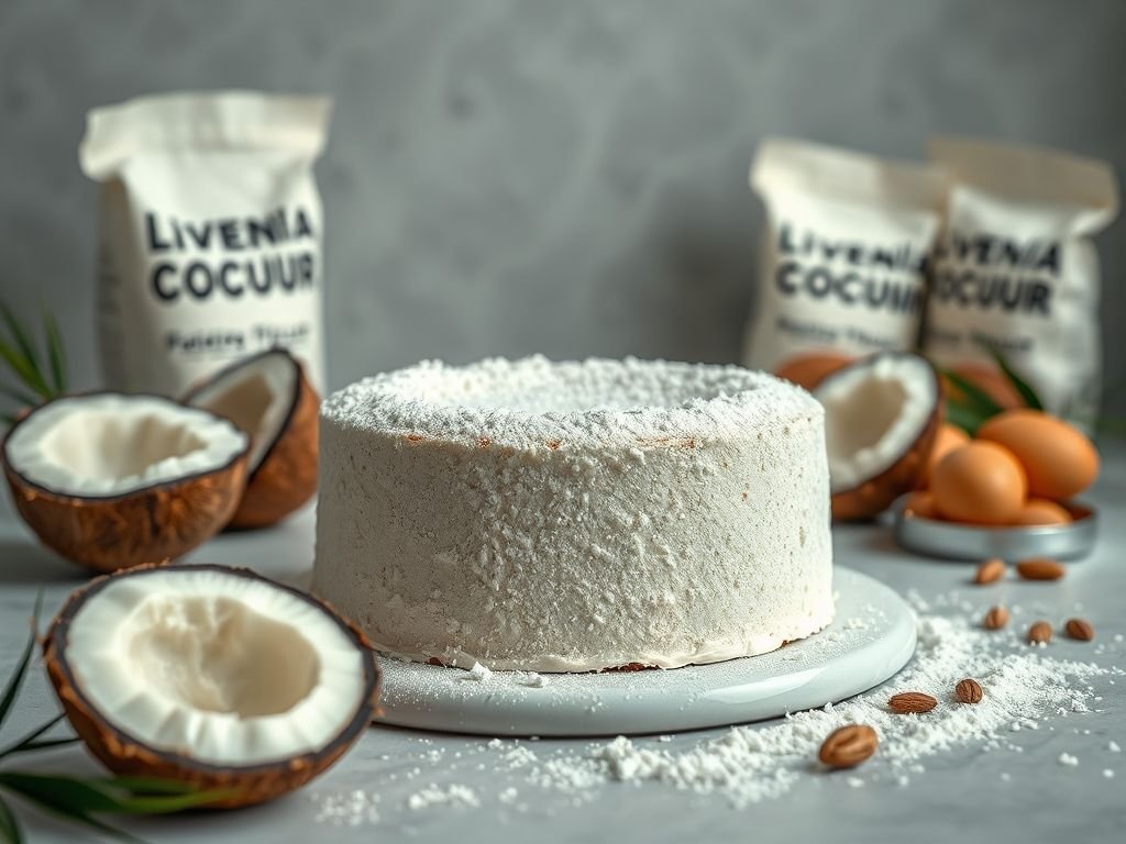 Bolo de farinha de coco low carb