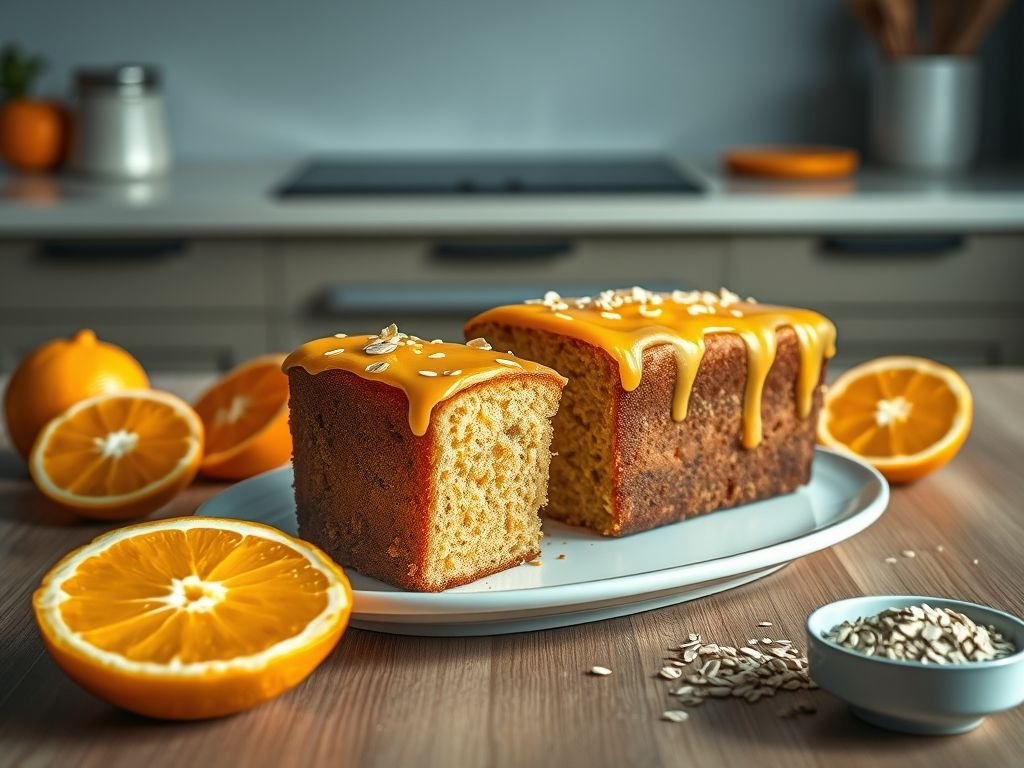 Bolo de laranja com aveia low carb
