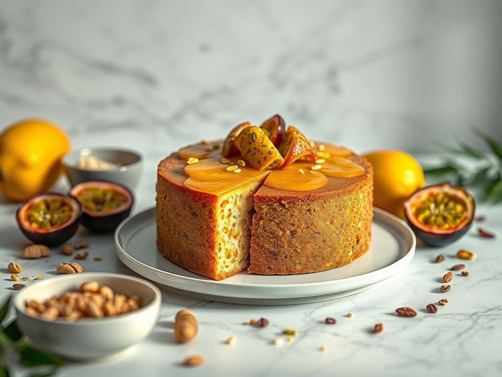 Bolo de maracujá low carb
