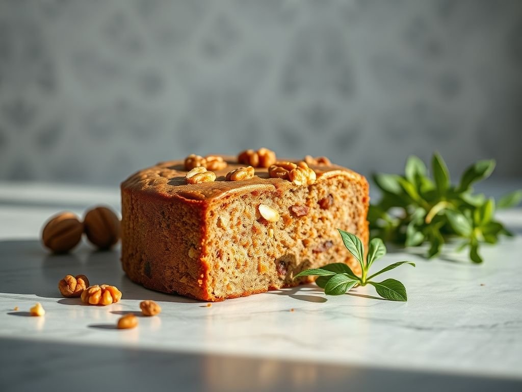 Bolo de nozes low carb