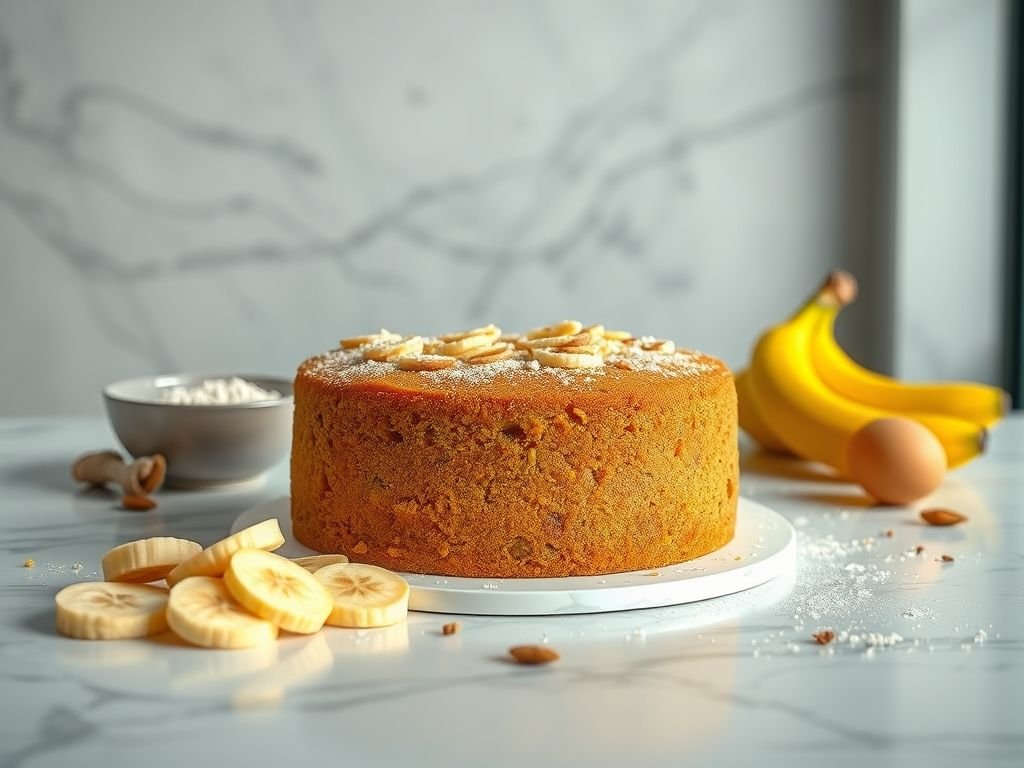 Bolo low carb de banana