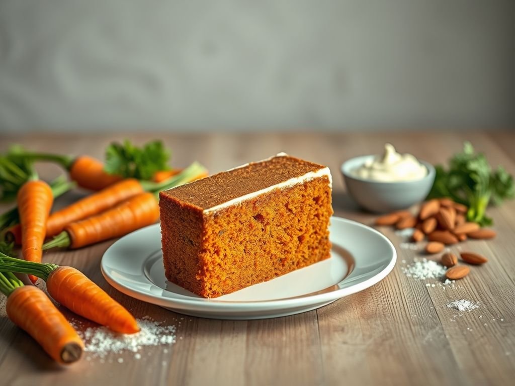 Bolo low carb de cenoura