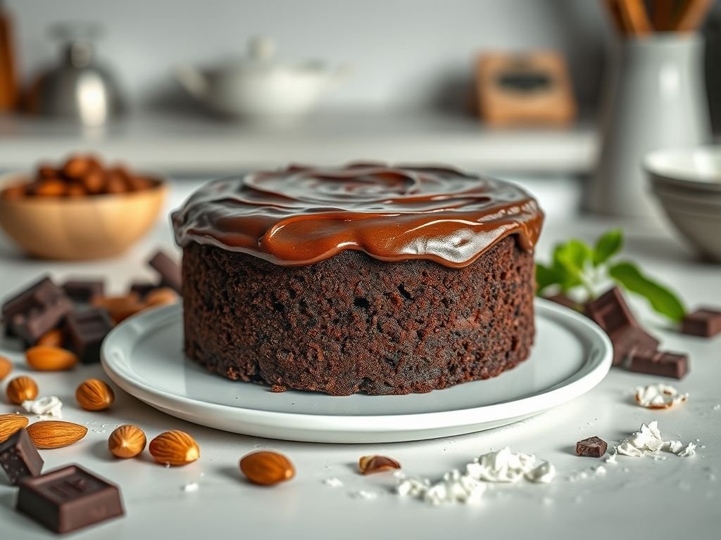 Bolo low carb de chocolate