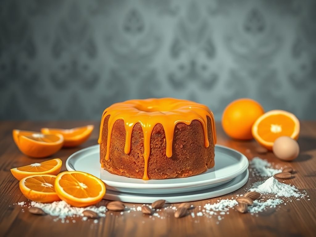Bolo low carb de laranja
