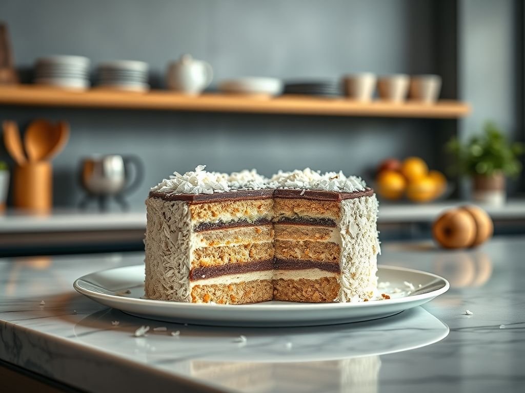 Bolo prestígio low carb