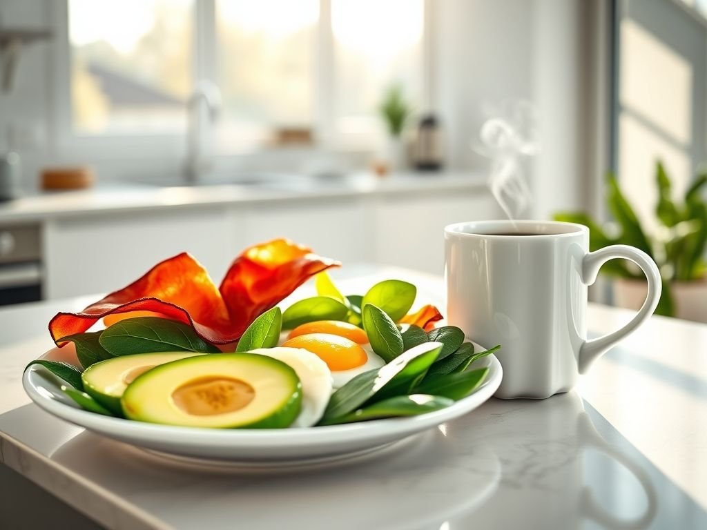 Café da manhã low carb primeira semana
