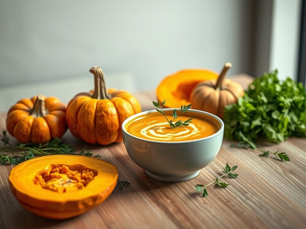 Caldo de abóbora low carb