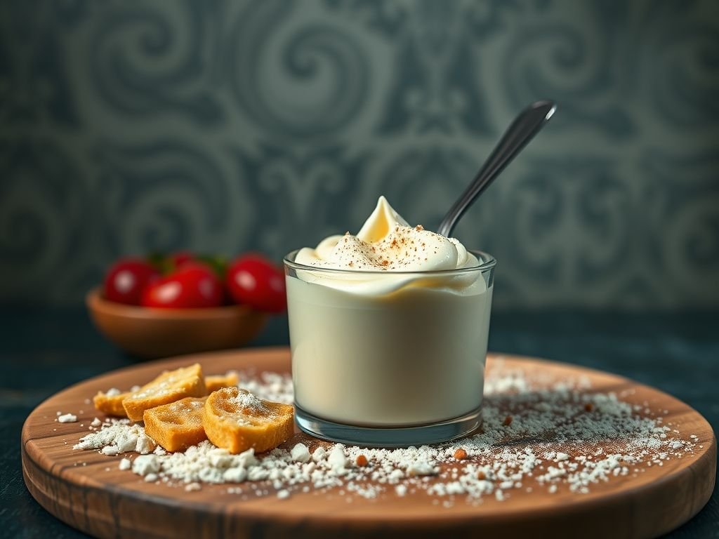 Doce low carb com creme de leite