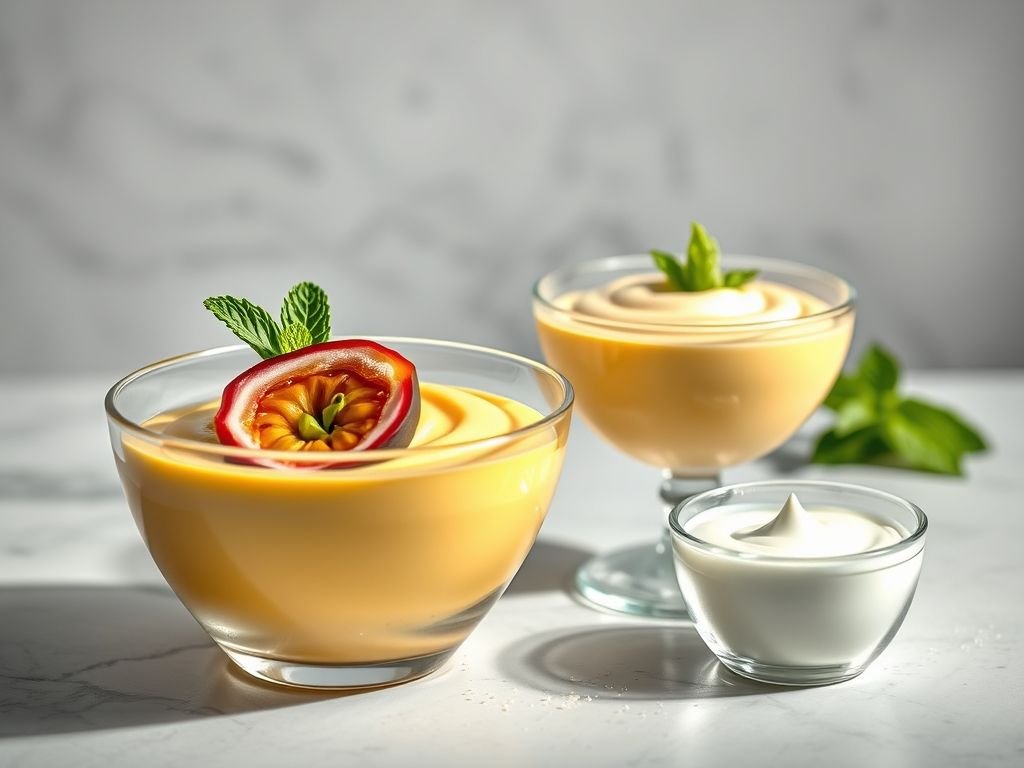 Mousse de maracujá com iogurte natural low carb
