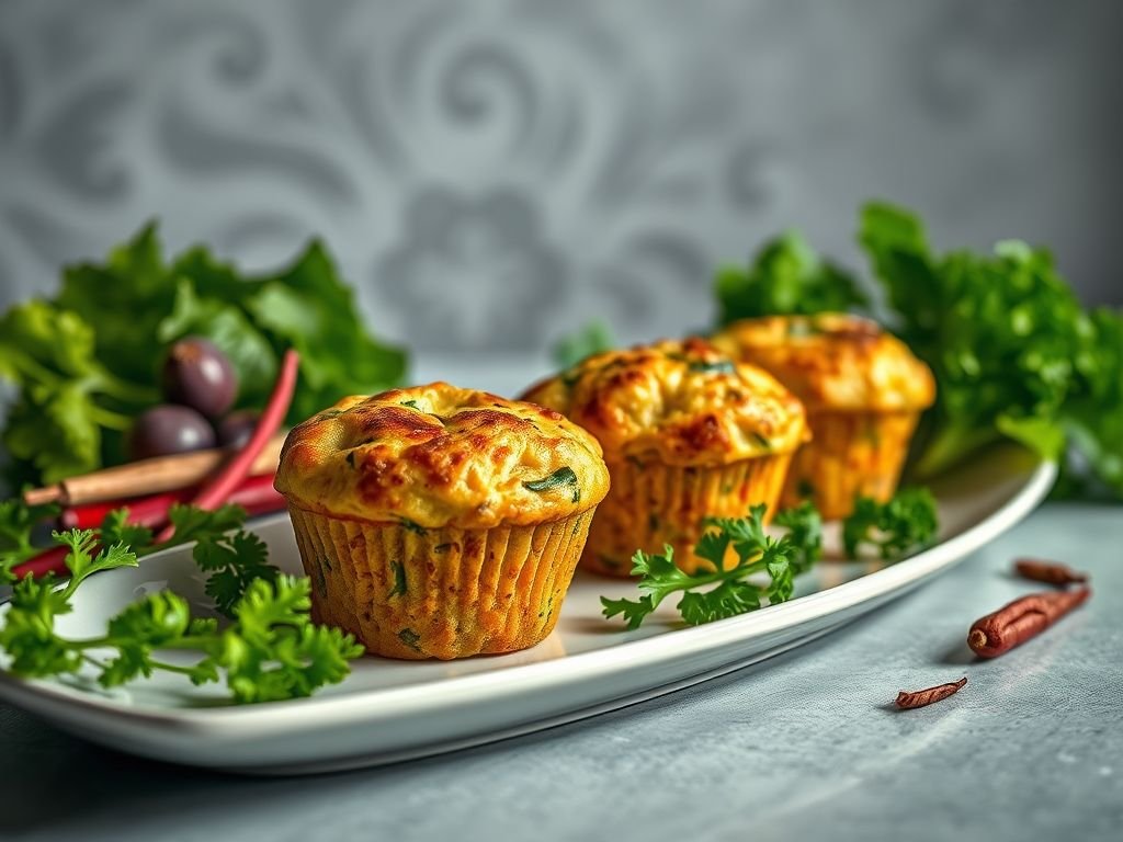 Muffins de frango low carb