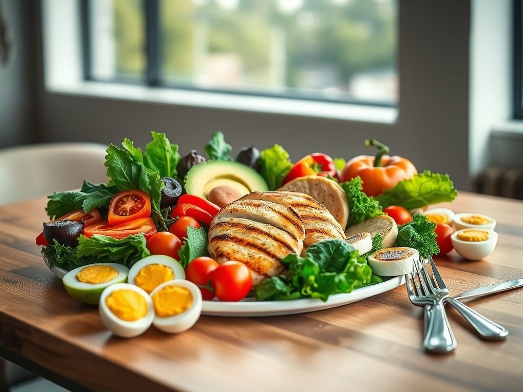 Opções de almoço low carb