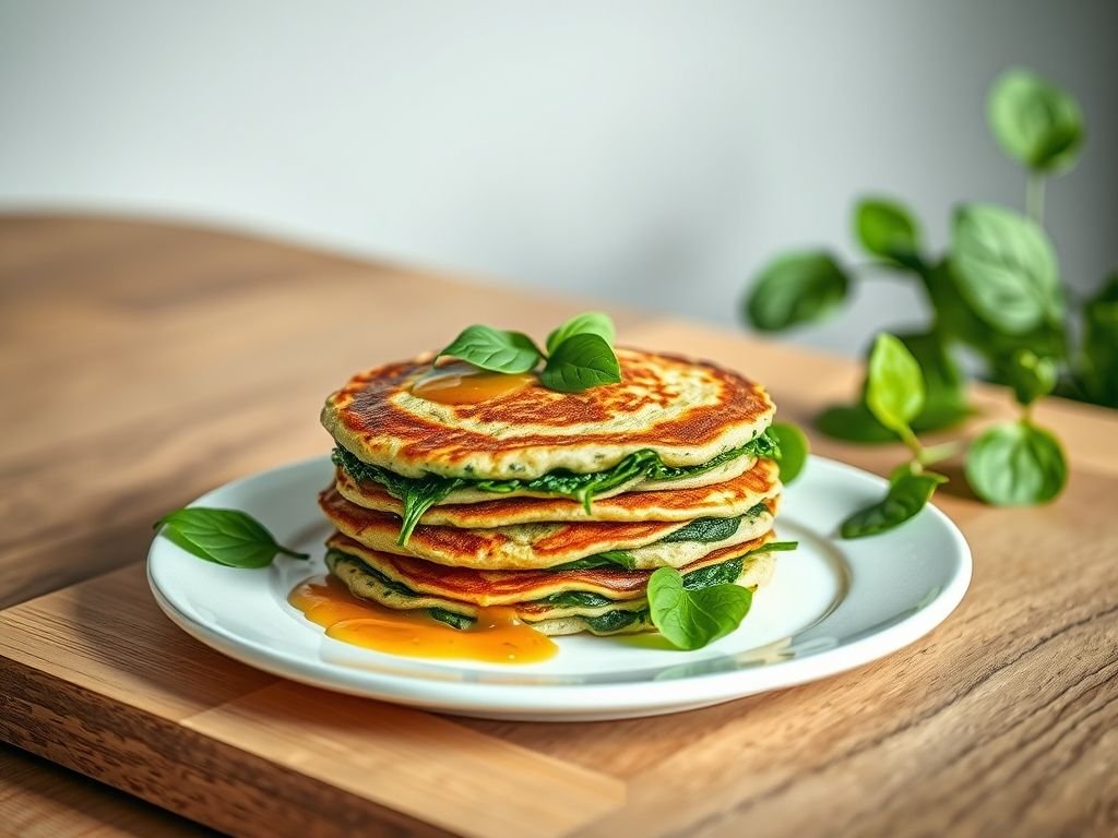 Panqueca de espinafre low carb