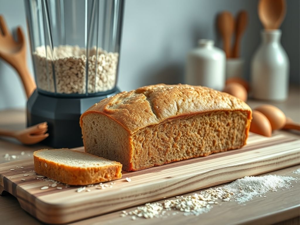 Pão de aveia de liquidificador low carb