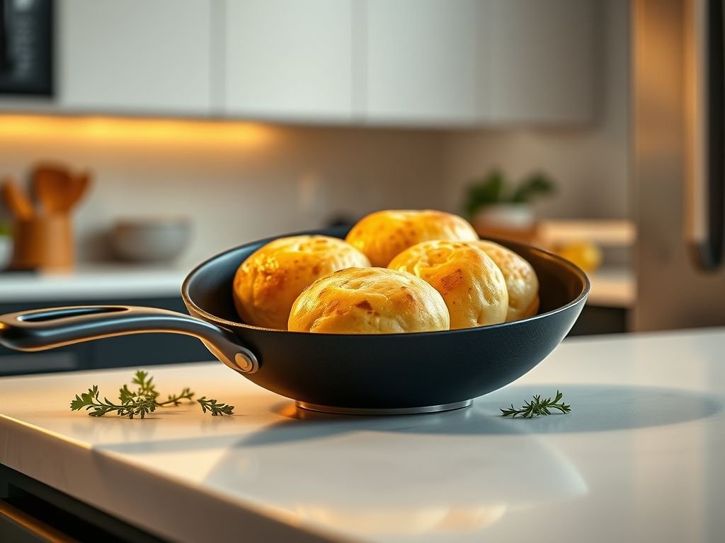 Pão de queijo low carb de frigideira