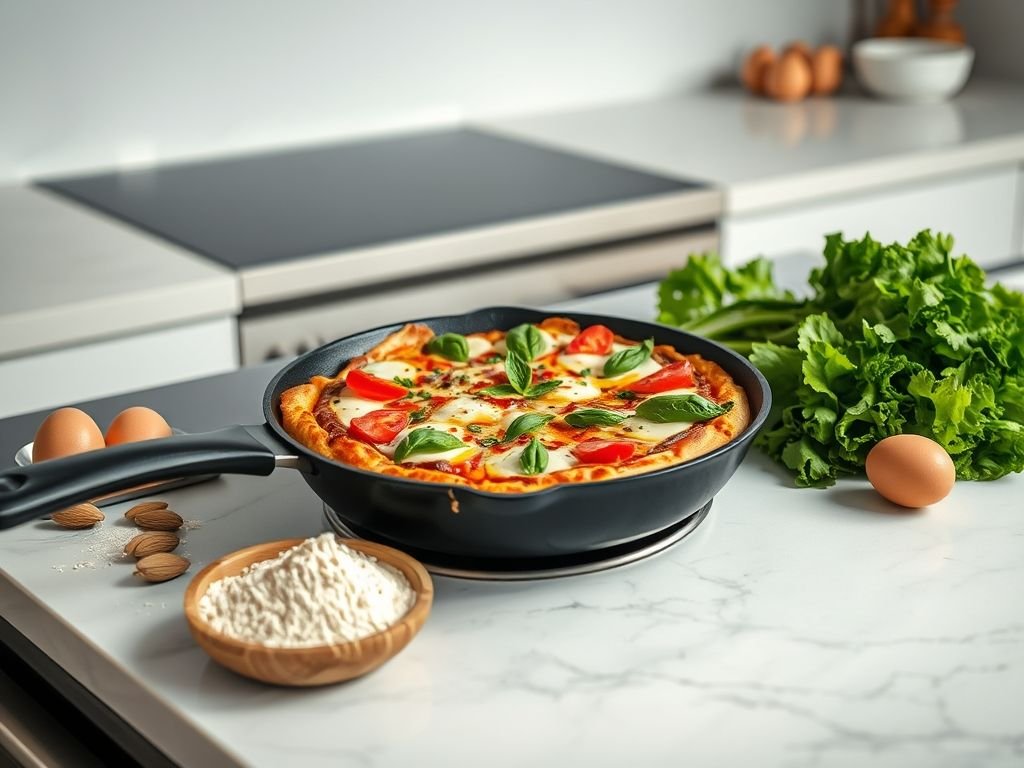 Pizza de frigideira low carb