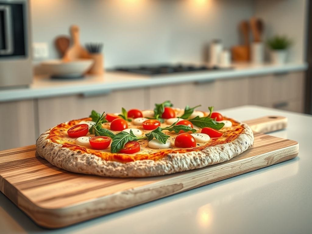 Pizza low carb farinha de aveia