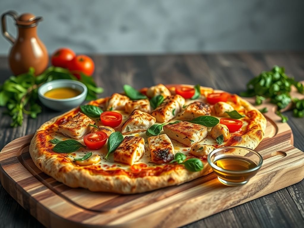 Pizza low carb frango