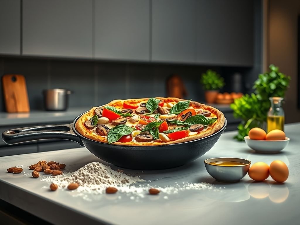 Pizza low carb frigideira