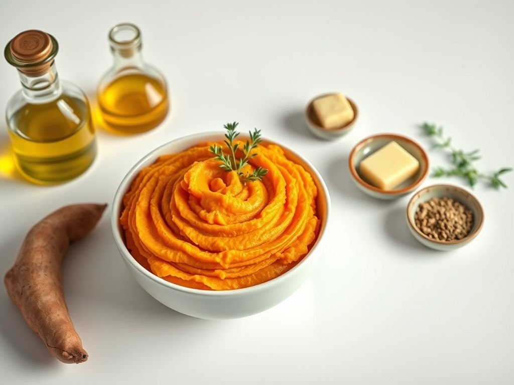 Purê de batata doce low carb