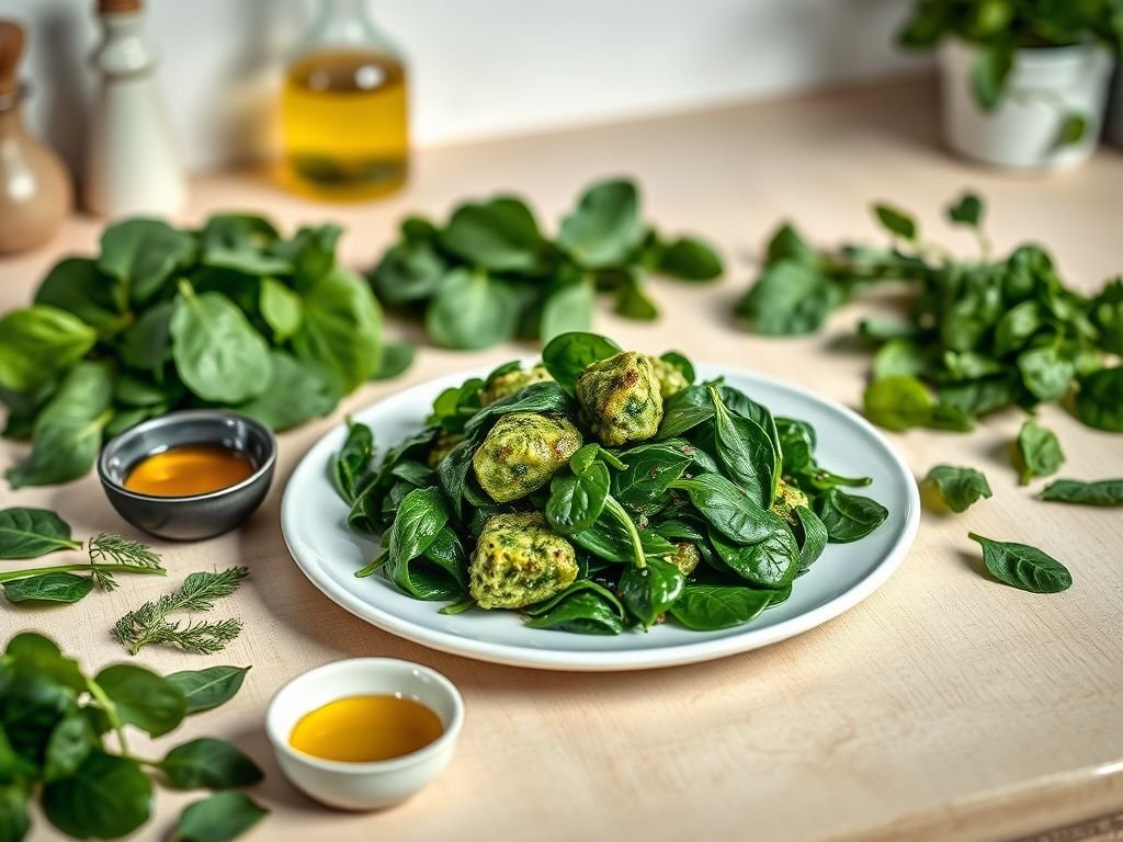 Receita com espinafre low carb