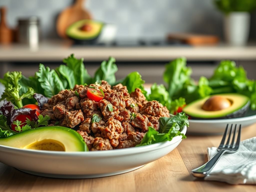 Receita low carb com carne moída