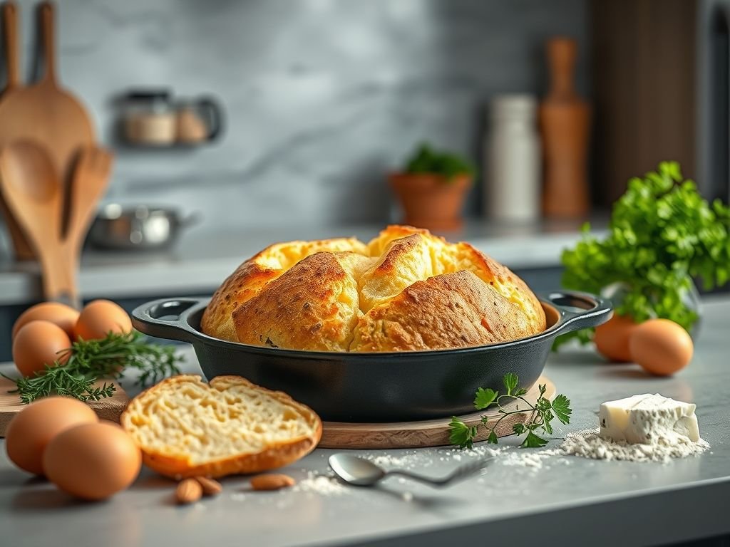 Receita pão low carb de frigideira