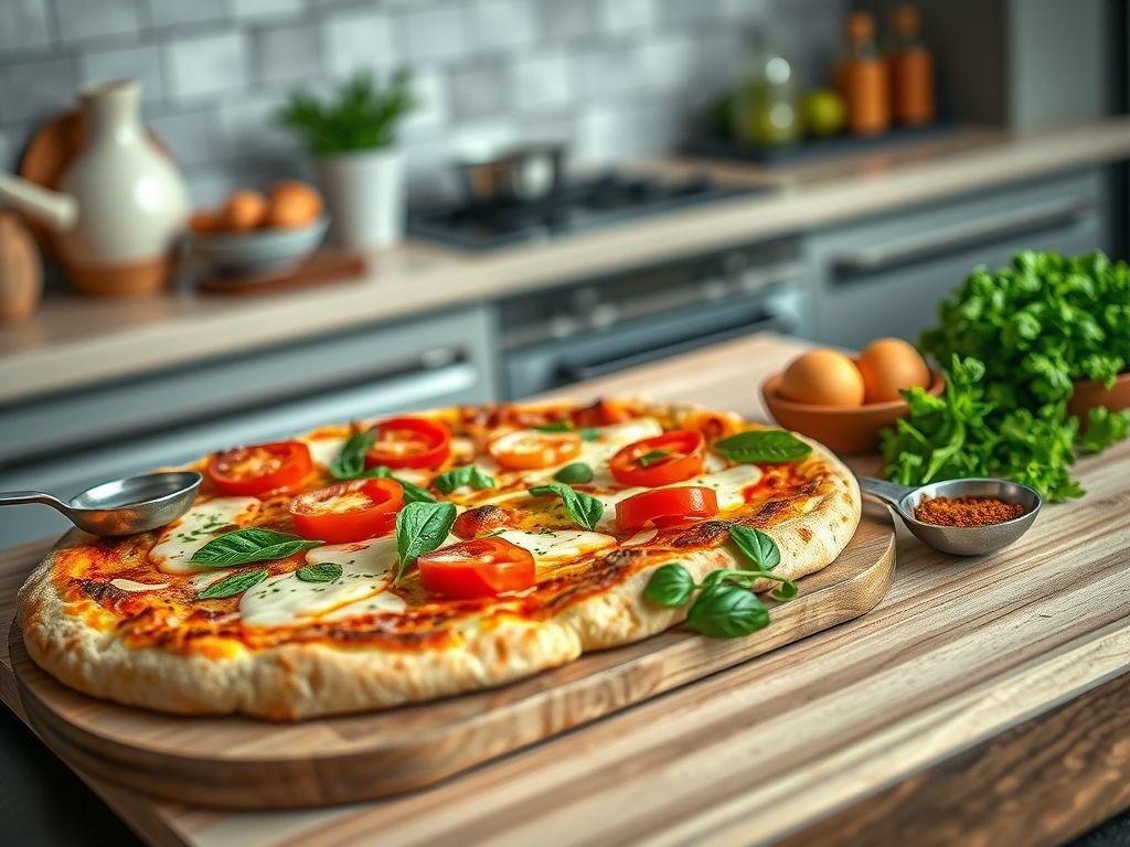 Receita pizza low carb