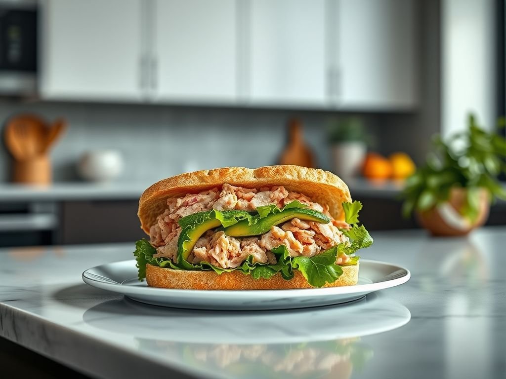 Sanduíche de atum low carb