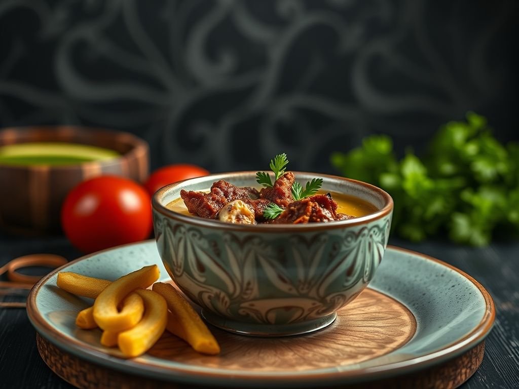 Sopa low carb com carne