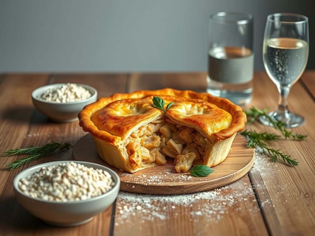 Torta de frango low carb farinha de aveia