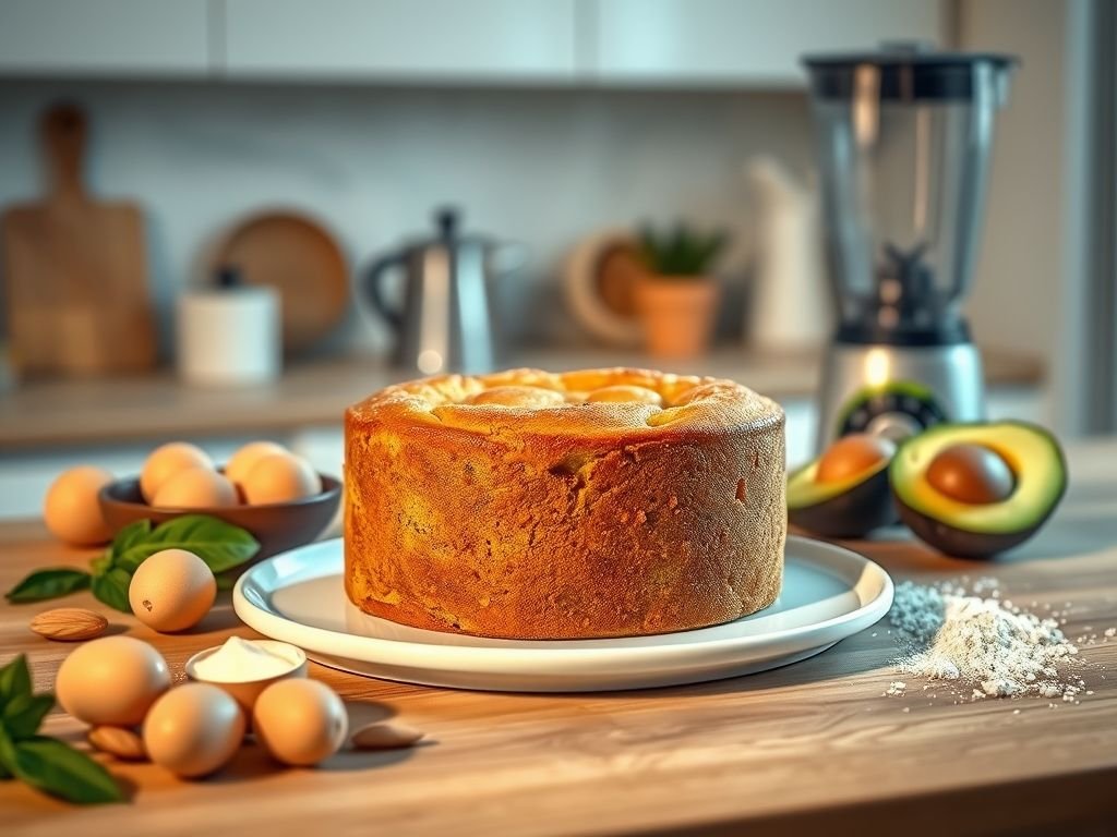 Torta low carb de liquidificador