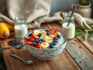 Mingau Energético de Chia com Leite de Coco