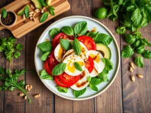 Salada Caprese Energizante com Toque Brasileiro