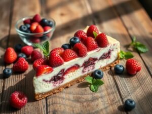 Cheesecake de Frutas Vermelhas Sem Açúcar Energizante